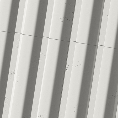 Płyta betonowa na ścianę 3D PB40 1350x510x30, zgaszona biel B0, beton architektoniczny