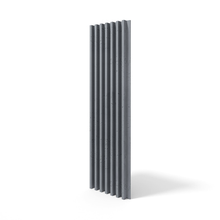 Płyta betonowa na ścianę 3D PB41 1350x380x44, antracytowy B08, beton architektoniczny