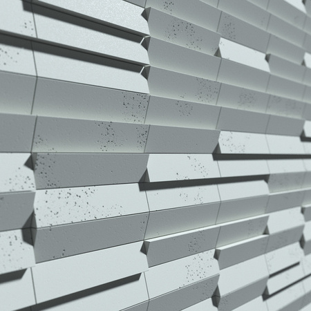 Płyta betonowa na ścianę 3D PB69 5x22,6x2, jasny błękit CL06, beton architektoniczny