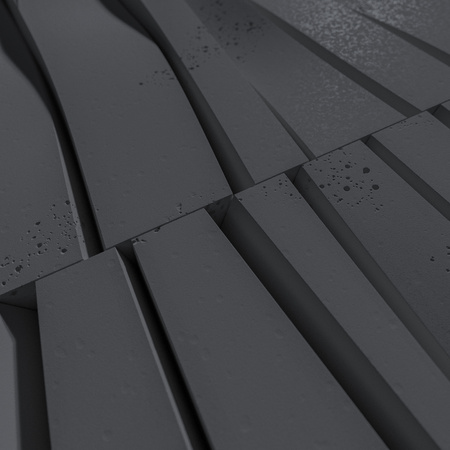 Płyta betonowa na ścianę 3D PB03 1000x500x32, czarny B15, beton architektoniczny