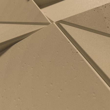 Płyta betonowa na ścianę 3D PB26A 600x600x45, miodowy CL03; wzór A, beton architektoniczny