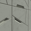Płyta betonowa na ścianę 3D PB18B 1200x600x38, zgaszona zieleń CL09; wzór B, beton architektoniczny
