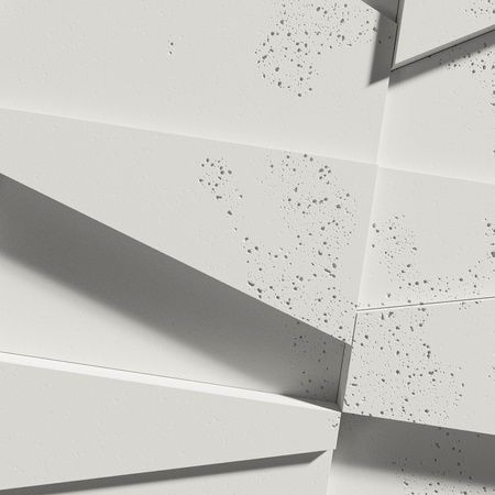 Płyta betonowa na ścianę 3D PB09 1200x600x45, zgaszona biel B0, beton architektoniczny