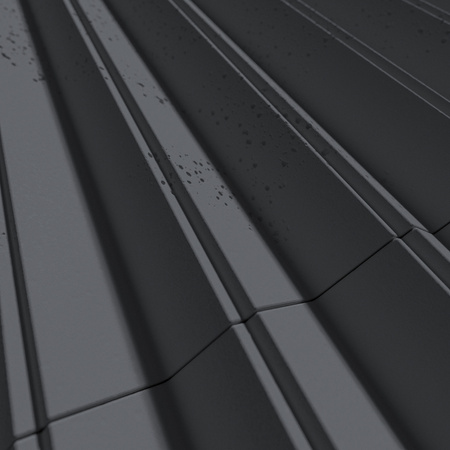 Płyta betonowa na ścianę 3D PB65 1350x480x32, czarny B15, beton architektoniczny