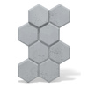 Płyta betonowa na ścianę 3D PB01 975x650x35, szary S96, beton architektoniczny