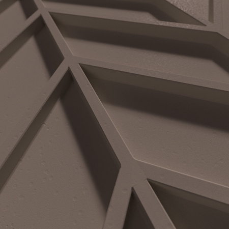 Płyta betonowa na ścianę 3D PB47 939x600x25, czekoladowy CL02, beton architektoniczny