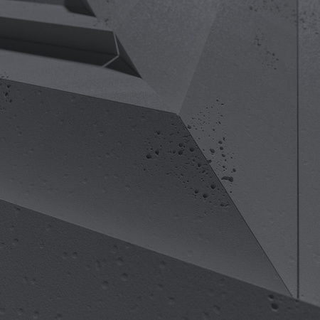 Płyta betonowa na ścianę 3D PB70A 1200x600x35, czarny B15, wzór A, beton architektoniczny