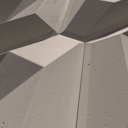 Płyta betonowa na ścianę 3D PB02 448x200x40, kaszmirowy CL04, beton architektoniczny