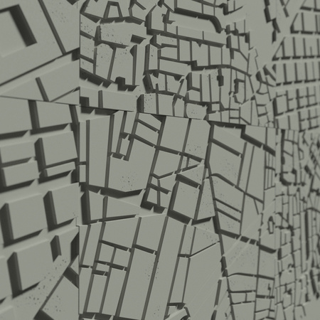 Płyta betonowa na ścianę 3D PB71F 600x600x22, zgaszona zieleń CL09; wzór F, beton architektoniczny