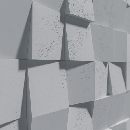 Płyta betonowa na ścianę 3D PB15 600x600x40, szary S96, beton architektoniczny
