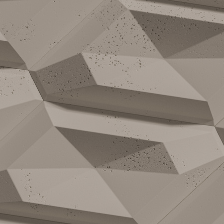 Płyta betonowa na ścianę 3D PB02 448x200x40, szarobeżowy CL05, beton architektoniczny