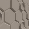 Płyta betonowa na ścianę 3D PB01D 260x300x37, szarobeżowy CL05, beton architektoniczny