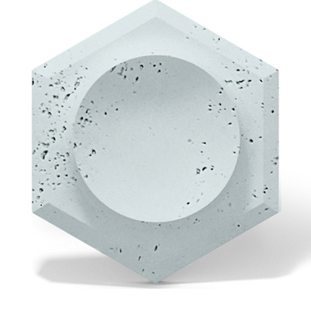Płyta betonowa na ścianę 3D PB01D 260x300x37, jasny błękit CL06, beton architektoniczny