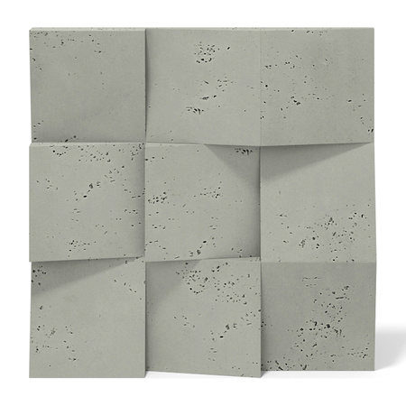 Płyta betonowa na ścianę 3D PB15 600x600x40, zgaszona zieleń CL09, beton architektoniczny