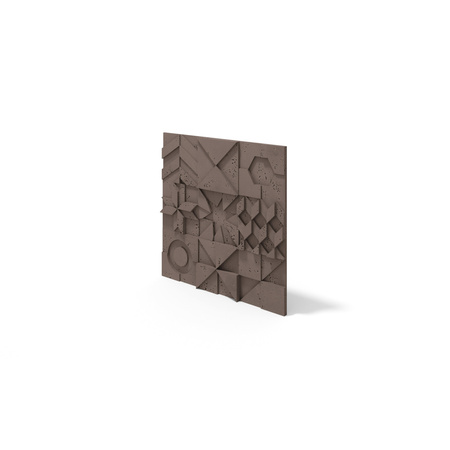 Płyta betonowa na ścianę 3D PB12 600x600x40, czekoladowy CL02, beton architektoniczny