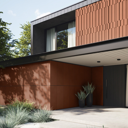 Płyta betonowa na ścianę 3D PB13 1200x600x40, terakota CL01, beton architektoniczny