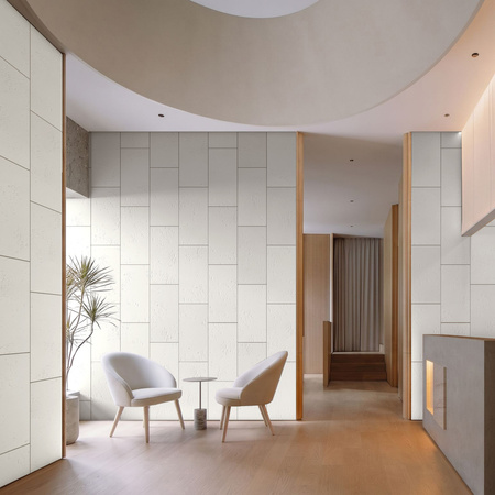 Płyta betonowa na ścianę 2D PA01 600x300x10, zgaszona biel B0, beton architektoniczny