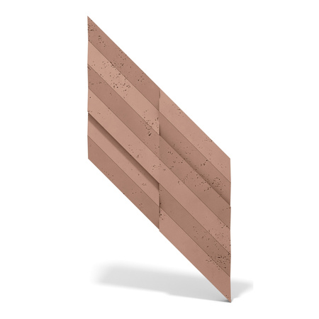 Płyta betonowa na ścianę 3D PB70A 1200x600x35, brudny róż CL07; wzór A, beton architektoniczny