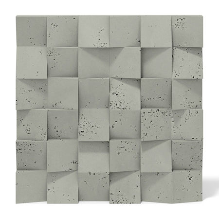 Płyta betonowa na ścianę 3D PB16 600x600x40, zgaszona zieleń CL09, beton architektoniczny