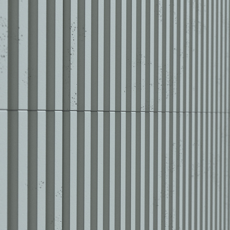 Płyta betonowa na ścianę 3D PB38 1350x480x30, jasny błękit CL06, beton architektoniczny