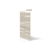 Płyta betonowa na ścianę 3D PB69 5x22,6x2, kość słoniowa KS, beton architektoniczny