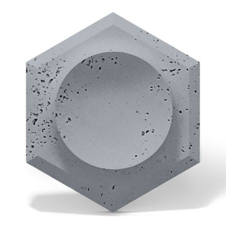 Płyta betonowa na ścianę 3D PB01D 260x300x37, antracytowy B08, beton architektoniczny