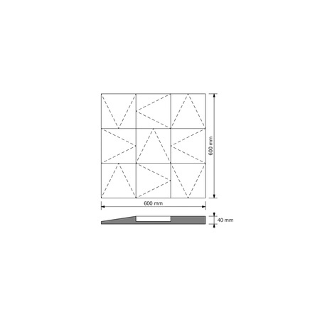 Płyta betonowa na ścianę 3D PB15 600x600x40, brudny róż CL07, beton architektoniczny