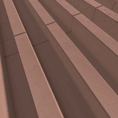 Płyta betonowa na ścianę 3D PB41 1350x380x44, brudny róż CL07, beton architektoniczny