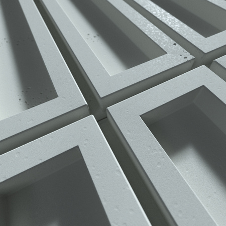 Płyta betonowa na ścianę 3D PB51 800x410x20, jasny błękit CL06, beton architektoniczny