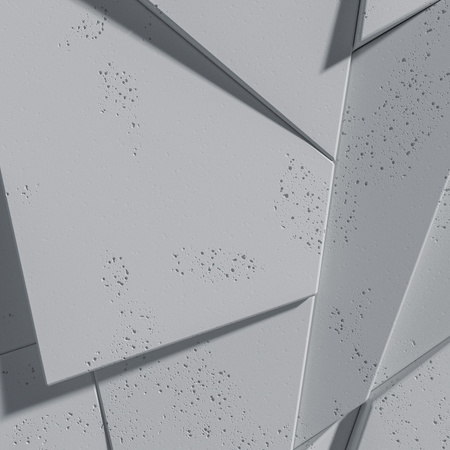 Płyta betonowa na ścianę 3D PB05A 1200x600x48, szary S96, wzór A, beton architektoniczny