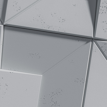 Płyta betonowa na ścianę 3D PB26A 600x600x45, szary S96, wzór A, beton architektoniczny