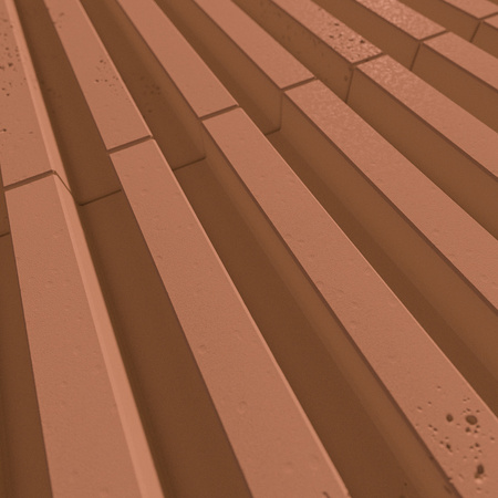 Płyta betonowa na ścianę 3D PB38 1350x480x30, terakota CL01, beton architektoniczny