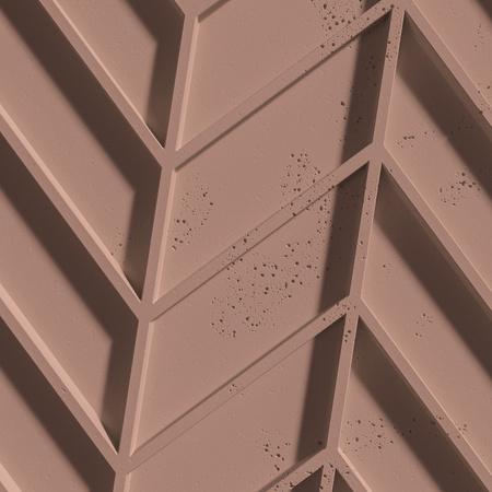 Płyta betonowa na ścianę 3D PB47 939x600x25, brudny róż CL07, beton architektoniczny