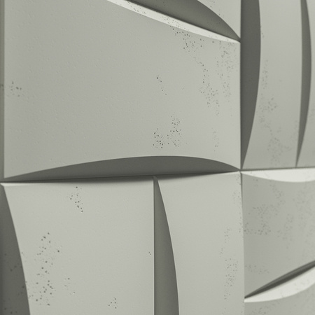 Płyta betonowa na ścianę 3D PB20 600x600x40, pistacjowy CL08, beton architektoniczny