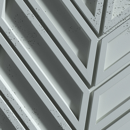 Płyta betonowa na ścianę 3D PB50 1156x600x20, jasny błękit CL06, beton architektoniczny