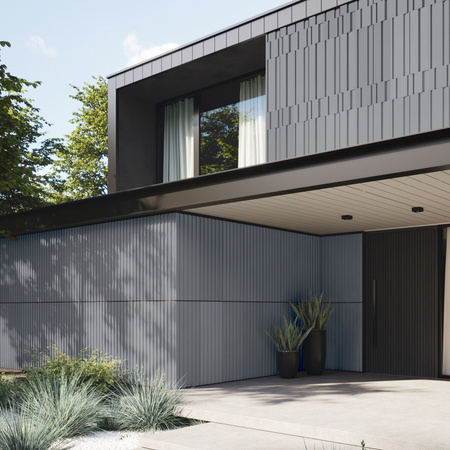 Płyta betonowa na ścianę 3D PB13 1200x600x40, antracytowy B08, beton architektoniczny