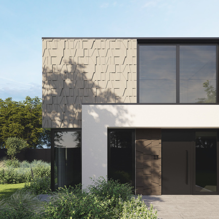 Płyta betonowa na ścianę 3D PB09 1200x600x45, kość słoniowa KS, beton architektoniczny