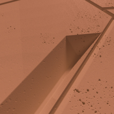 Płyta betonowa na ścianę 3D PB18 1200x600x38, terakota CL01, beton architektoniczny
