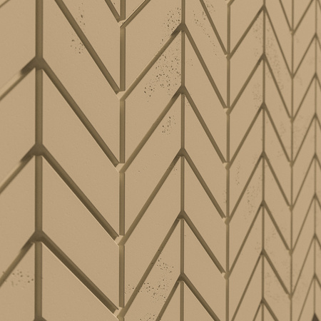 Płyta betonowa na ścianę 3D PB46 939x600x25, miodowy CL03, beton architektoniczny