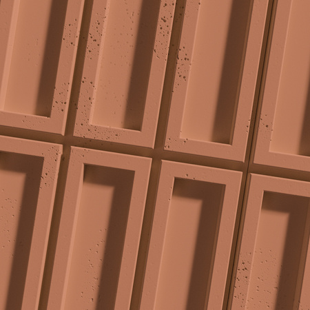 Płyta betonowa na ścianę 3D PB66A 1350x430x22, terakota CL01, wzór A, beton architektoniczny
