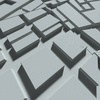 Płyta betonowa na ścianę 3D PB71D 600x600x22, jasny błękit CL06; wzór D, beton architektoniczny