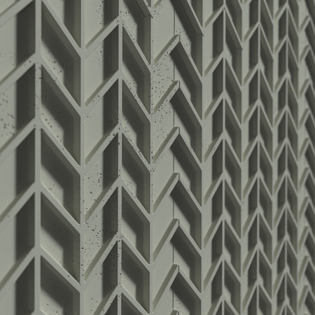 Płyta betonowa na ścianę 3D PB49 935x600x25, zgaszona zieleń CL09, beton architektoniczny