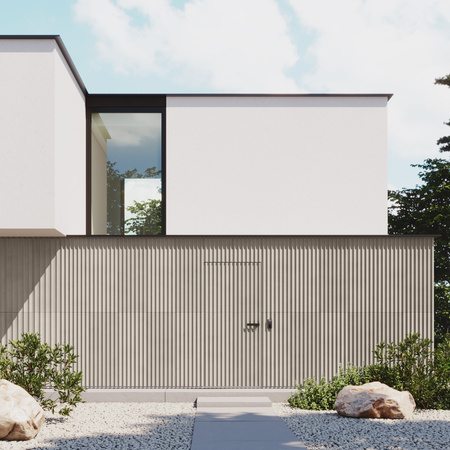 Płyta betonowa na ścianę 3D PB59 1350x500x35, kość słoniowa KS, beton architektoniczny
