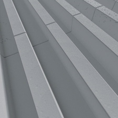 Płyta betonowa na ścianę 3D PB41 1350x380x44, szary S96, beton architektoniczny