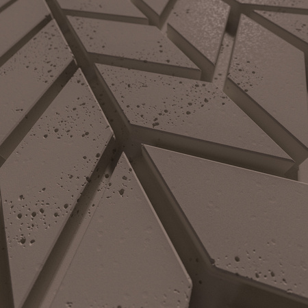 Płyta betonowa na ścianę 3D PB48 935x600x25, czekoladowy CL02, beton architektoniczny