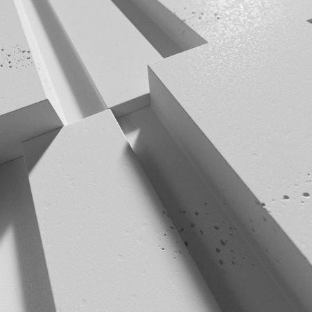 Płyta betonowa na ścianę 3D PB13 1200x600x40, jasnoszary S50, beton architektoniczny