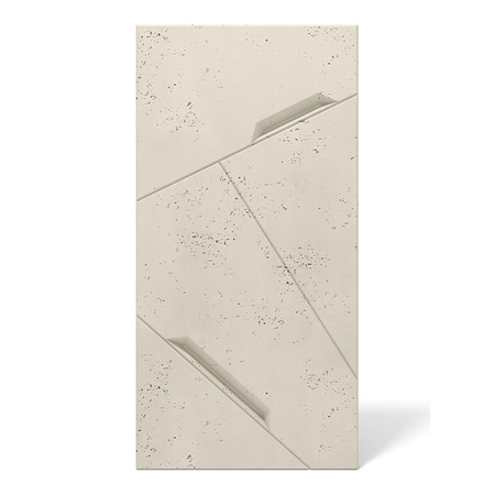 Płyta betonowa na ścianę 3D PB18 1200x600x38, kość słoniowa KS, beton architektoniczny