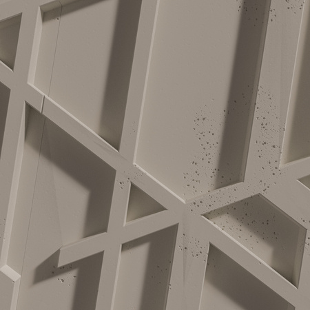Płyta betonowa na ścianę 3D PB27 1200x600x35, szarobeżowy CL05, beton architektoniczny