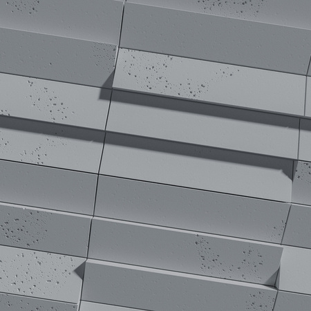 Płyta betonowa na ścianę 3D PB69 5x22,6x2, antracytowy B08, beton architektoniczny