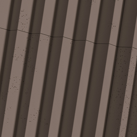 Płyta betonowa na ścianę 3D PB62 1350x480x35, czekoladowy CL02, beton architektoniczny